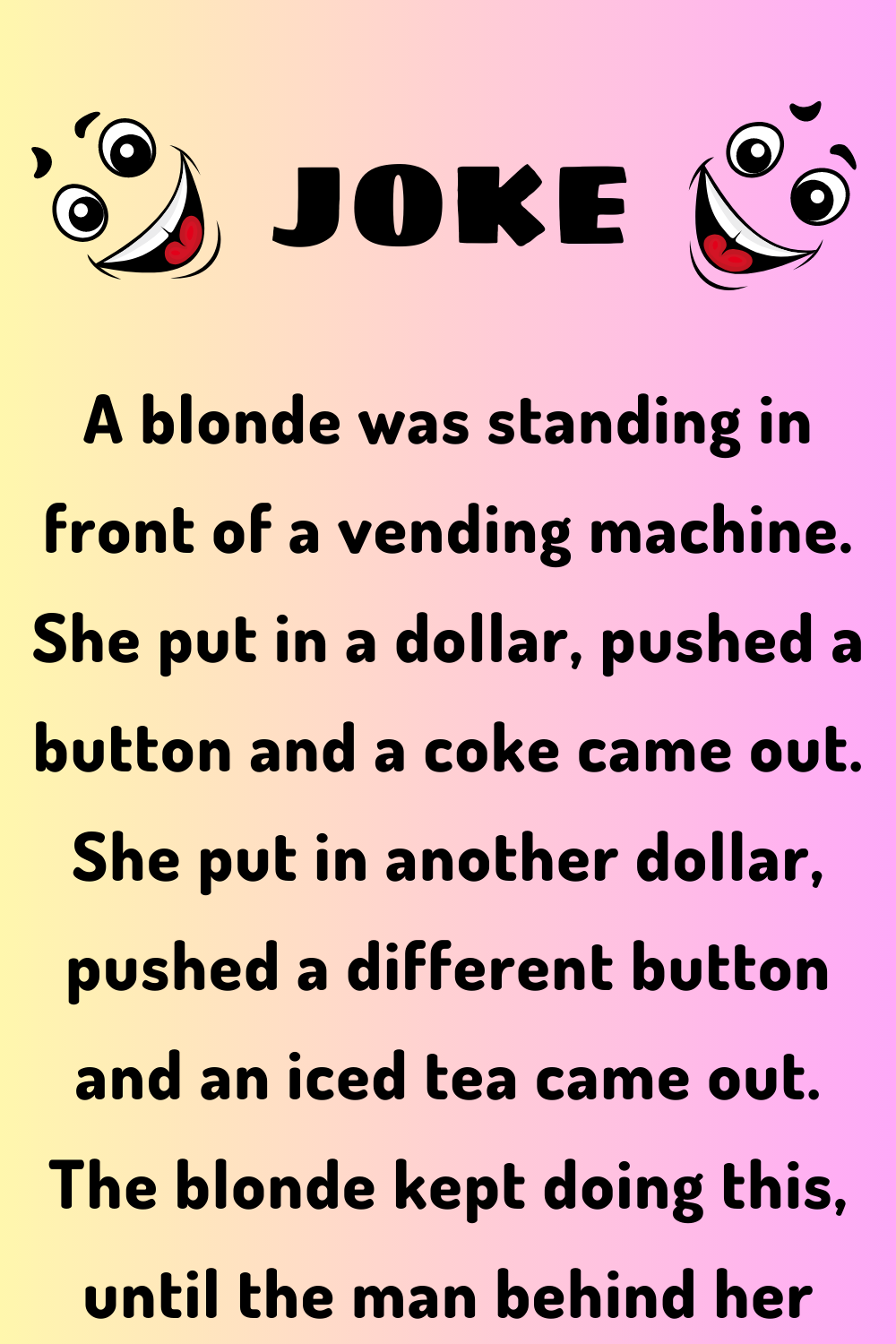 Blonde And Vending Machine Joke Book