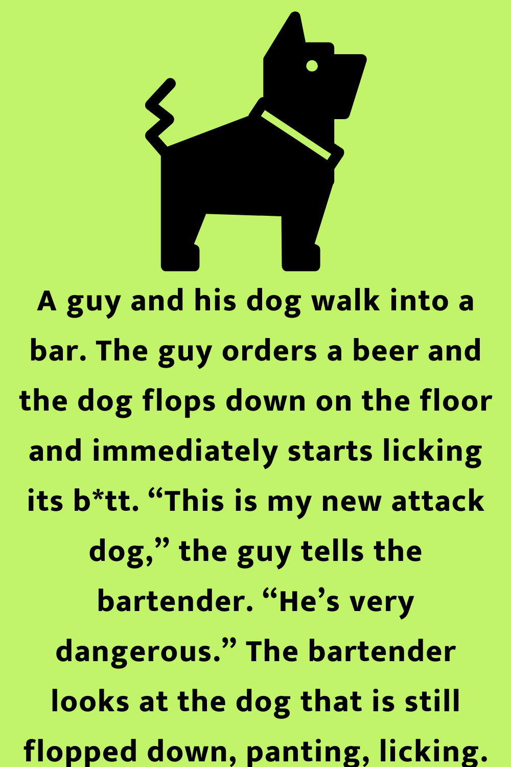 A Man With His New Guard Dog - Joke Book