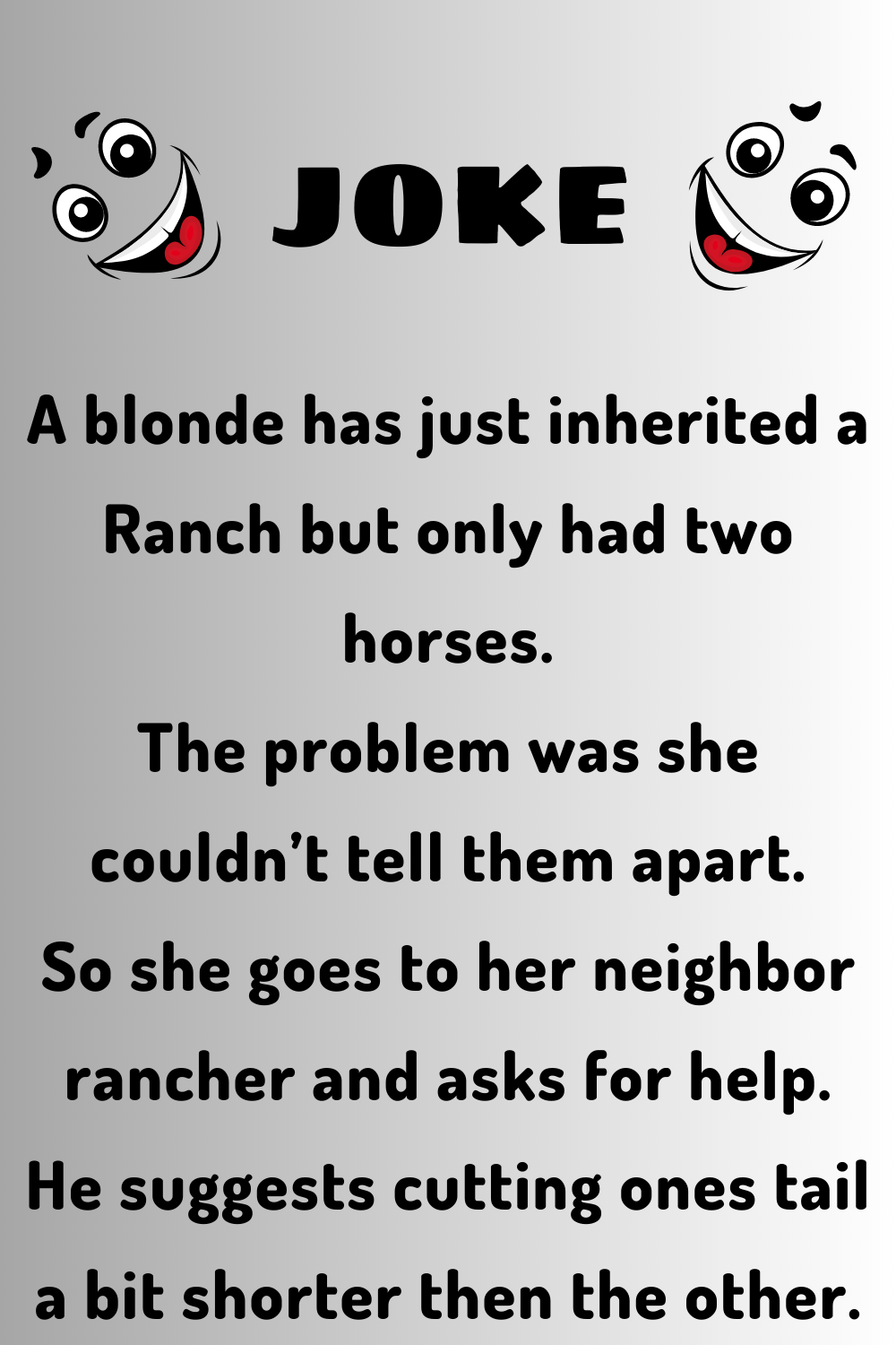 Blonde in The Ranch - Joke Book