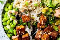 Tofu Poke Bowl Recipe with Mango and Avocado
