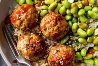 Sticky Soy Ginger Air Fryer Meatballs