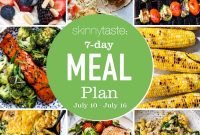 Free 7-Day Meal Plan for July 10-16 with Shopping List