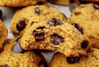 Soft Homemade Pumpkin Chocolate Chip Cookies
