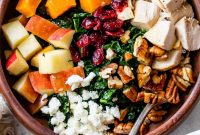Autumn Kale and Chicken Salad with Maple Vinaigrette