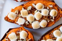 Gooey Twice-Baked Sweet Potatoes with Toasted Marshmallows