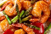 Garlic Shrimp Stir-Fry Recipe with Colorful Vegetables