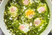 Green Shakshuka Recipe with Spinach and Feta