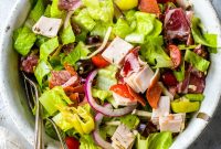 Italian Sub Salad with Salami, Provolone & Pepperoncini