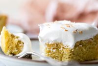Lemon Coconut Almond Cake Recipe with Toasted Almonds