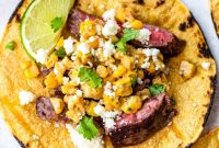 Grilled Skirt Steak Tacos with Mexican Street Corn