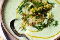 Chilled Cucumber Soup with Dill and Greek Yogurt