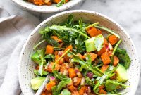 Roasted Sweet Potato and Feta Salad with Fresh Herbs