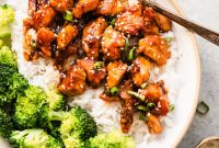 Crispy Sesame Chicken Recipe with Sweet Soy Glaze