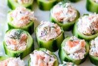 Smoked Salmon Cucumber Bites with Dill and Cream Cheese