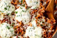 One-Pan Skillet Lasagna with Cheesy Meat Sauce