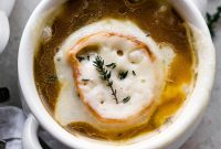 French Onion Chicken Soup Recipe with Gruyere