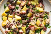 Zesty Mediterranean Octopus Salad with Lemon and Herbs
