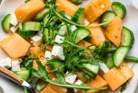 Summer Cucumber and Melon Salad with Mint and Lime