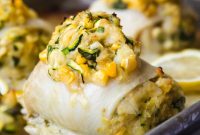 Crab Stuffed Flounder Recipe with Lemon Herb Butter