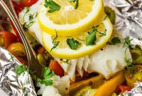 Mediterranean Fish Foil Packets with Herbs and Veggies