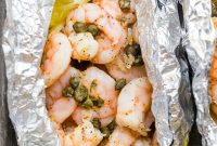 Shrimp Piccata Foil Packs with Lemon and Capers