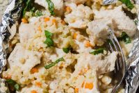 Foil Packet Chicken with Creamy Couscous