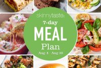 Free 7-Day Meal Plan Aug 4-10 with Recipes and Shopping List