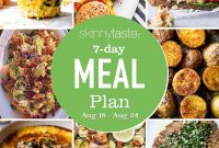 Free 7-Day Nutritious Meal Plan Aug 18-24