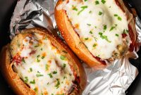 Crispy Air Fryer Meatball Subs with Melty Cheese