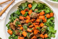 Fall Steak Salad with Roasted Sweet Potatoes Recipe