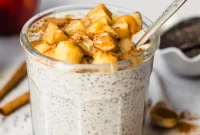 Apple Chia Seed Pudding with Peanut Butter Swirl