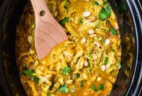 Slow Cooker Peanut Chicken in Creamy Thai Sauce