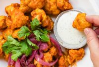 Crispy Air Fryer Cauliflower Wings with Honey Sriracha Recipe