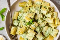 Creamy Cottage Cheese Pesto Pasta Recipe