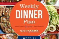 Skinnytaste Week 21 Dinner Meal Plan