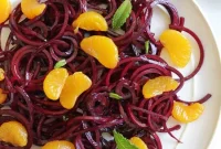 Citrus Beet Salad: Spiralized Beets with Mandarin and Mint