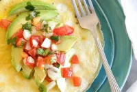 Open-Faced Omelet with Avocado and Fresh Pico de Gallo