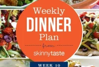 Skinnytaste Week 10 Dinner Meal Plan and Recipes
