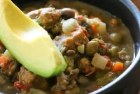 Slow Cooker Pork Stew with Gandules (Pigeon Peas)