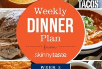 Skinnytaste Week 2 Dinner Plan: Menu and Grocery List