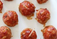 Sweet and Spicy BBQ Turkey Meatballs with Bacon