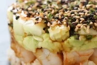 Spicy California Shrimp Stack Recipe with Avocado and Lime
