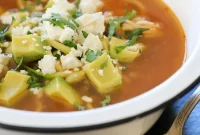 Chipotle Chicken Zucchini Fideo Soup: Instant Pot or Crockpot