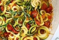 15-Minute Spiralized Zucchini Noodles with Grape Tomatoes