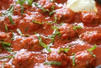Baked Eggplant Meatballs in Marinara Sauce
