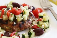 Bunless Greek Turkey Burgers with Feta and Zucchini