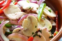 Vegan Mushroom Ceviche with Lime, Cilantro and Red Onion