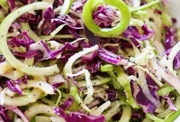 Spiralized Apple and Cabbage Slaw Recipe with Citrus Dressing