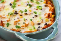 Mexican-Spiced Spiralized Sweet Potato and Chicken Casserole