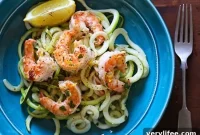 Garlic Butter Shrimp Scampi with Zoodles for Two
